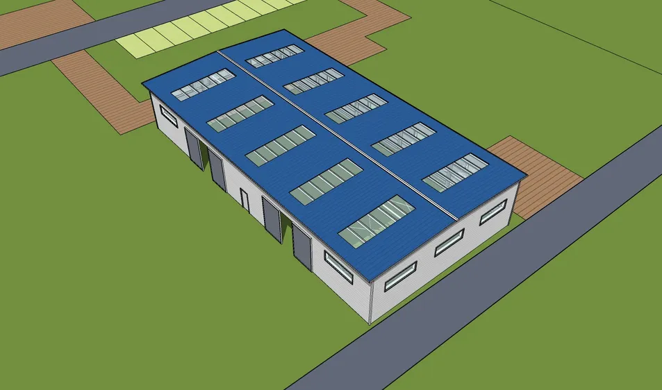 Prefabricated Metal Warehouse /Workshop Steel Structure Construction Building for Sale 3