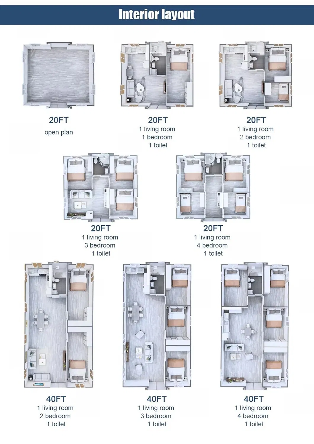 20FT Luxury Expandable Prefab House with Modular Prefabricated Office & Portable Mobile Container Home 3