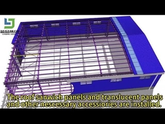 Proyecto de construcción de estructuras de acero Vitrina-taller Almacén Almacén Garage Oficina