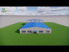 Construcción de estructuras de acero Modelo-taller de diseño de edificios Almacén Almacén Garage Oficina