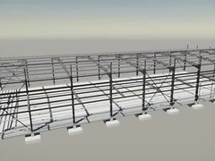 Construcción de estructuras de acero Modelo estructural-taller Almacén Almacén Garage Oficina