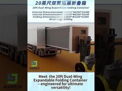 Instalación de una casa de contenedores expandible de 20 pies