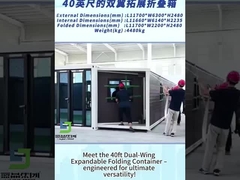 Instalación de una casa de contenedores expandible de 40 pies