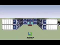 Oficina prefabricada para contenedores de embalaje plano