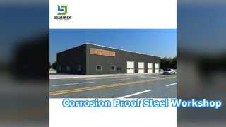 Steel Workshop Building Corrosion Resistant Prefab