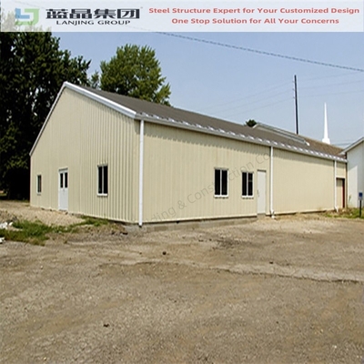 Hot DIP Galvanized Konstruksi Industri Metal Ringan Prefab Steel Frame Struktur Material Gedung Gudang