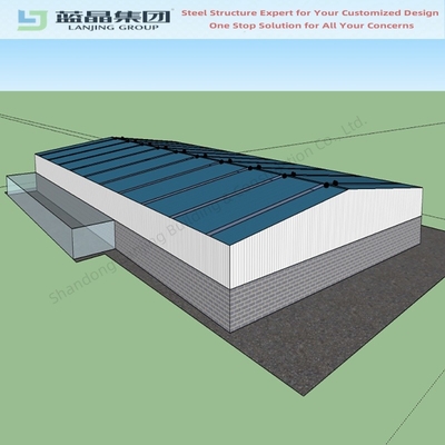 Good price Prefabricated Modern Structural Steel Building Frame Workshop Green Light  Metal Warehouse online