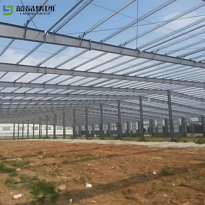 3D Modeling Steel Structure Warehouse Bolted Connection Steel Fire Prevention