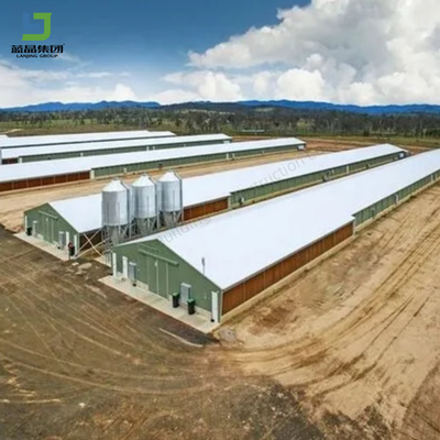 Prefabricated Light Steel Frame Construction Structure Modular Design Frame Chicken Poultry Farm House Cow Barn Shed