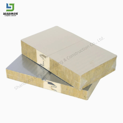 Bom preço Rocha de lã resistente ao fogo de alta densidade Sandwich painel de parede teto estrutura de aço armazém on-line