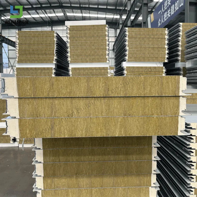 50 75 100mm Sandwich Roof Sheet Rock Wool Purifying Discount Insulation