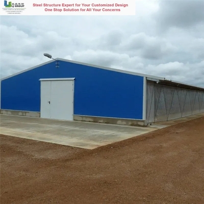 Buen precio Estructura de acero de tamaño personalizado Casa de aves de corral Acero galvanizado multifuncional en línea