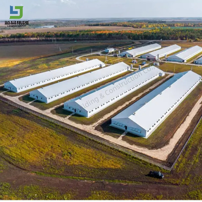 Steel Metal Frame Prefabricated Steel Structure Chicken Farm Poultry House Cow Barn Shed Broiler Layer Chicken House