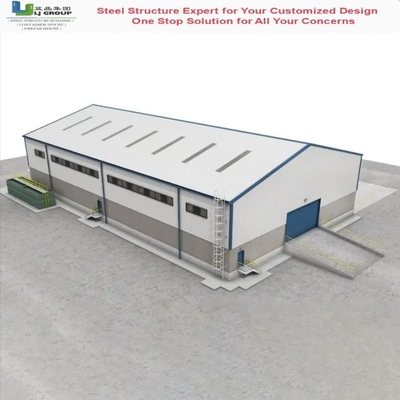 Struttura in acciaio prefabbricata industriale resistente Villa laboratorio magazzino con progettazione pre-ingegnerizzata e finestre in alluminio