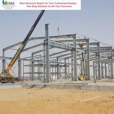 Hot DIP Galvanizzato Peso leggero Laboratorio logistico magazzino Pre-ingegneria struttura in acciaio prefabbricata telaio con supporto