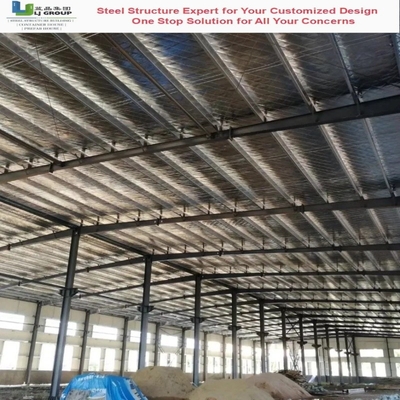 Harga yang bagus Kerangka utama baja H yang dilas Hot DIP Galvanized Pre-Engineering Steel Structure Warehouse untuk bengkel logistik on line