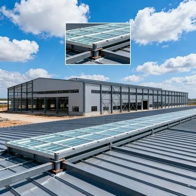 Harga yang bagus Gudang Struktur Baja Prefabrikasi Bersertifikasi ISO9001 untuk Penggunaan Lebih dari 50 Tahun on line