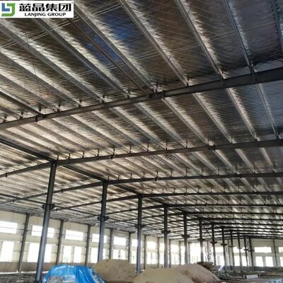 Bon prix Atelier de fabrication à longue portée Entrepôt de structure en acier pour usine de production alimentaire en ligne